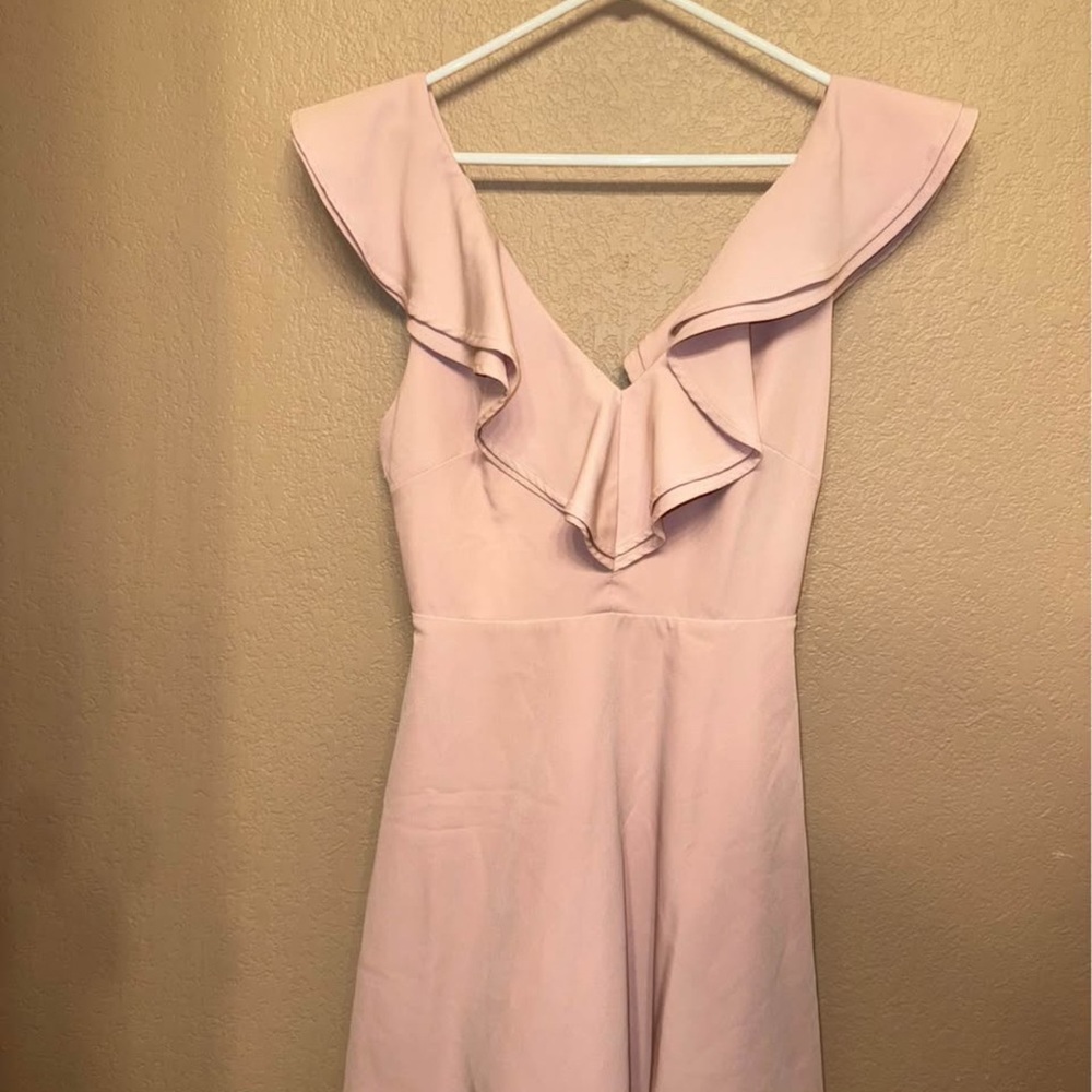 Lulu's Soft Pink One Shoulder Dress